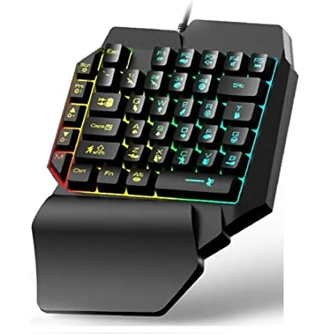 Teclado ergonómico para juegos de una mano. Con 39 teclas desmontables, el nuevo AOAS M-1300