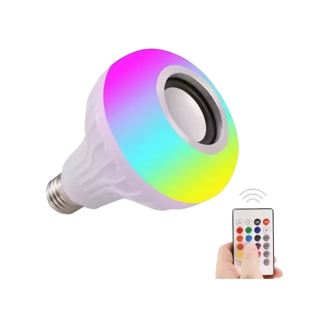 ampara Rgb Led Con Control Y Parlante 12w Colores | Css®