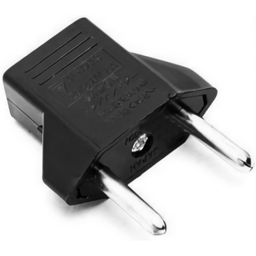 ADAPTADOR FICHA AMERICANA 2 PATAS CHATAS A REDONDAS CALIDAD PREMIUM