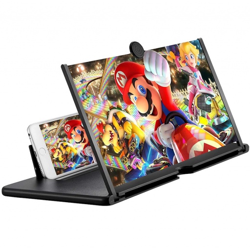 AMPLIFICADOR DE PANTALLA 12" AUMENTA EL TAMAÑO ZOOM CELULAR LUPA 3D ESTANDAR