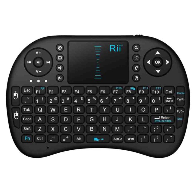 Mini teclado inalambrico español con touchpad Nuevo. Modelo PTV-i8A. Ideal para TV Box, tablets y más.