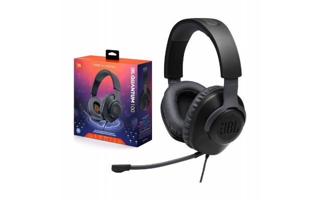 Audifono JBL Quantum 100 negro gamer Compatible con Pc y consolas de juegos.