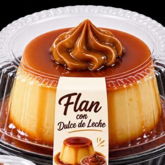 Flan con dulce de leche