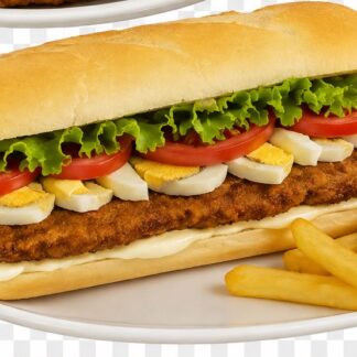 Milanesa al pan clásica con fritas
