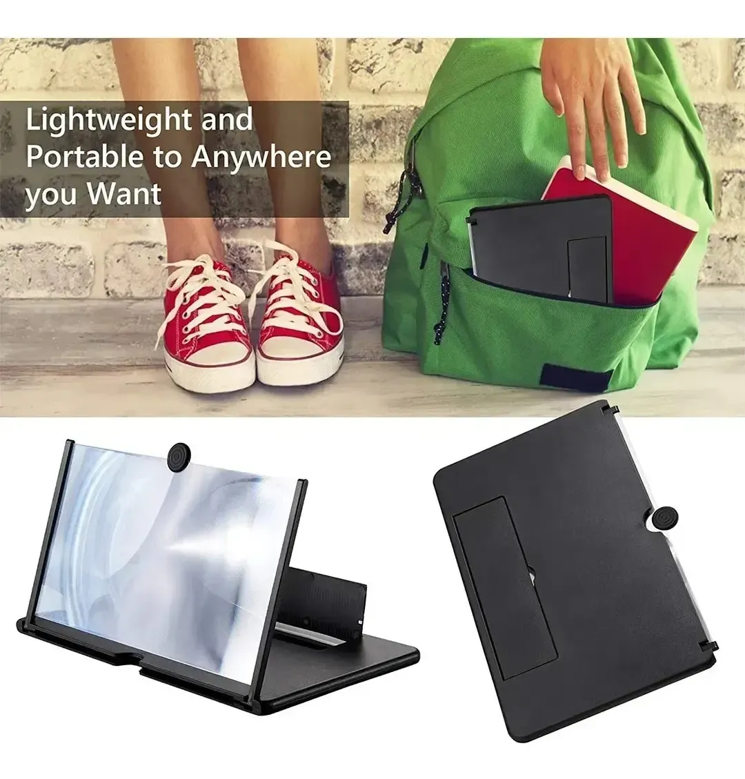 Focus Pro Pantalla Amplificadora 3D Carolinas Home Soporte Celular Plegable 9″ - Imagen 8