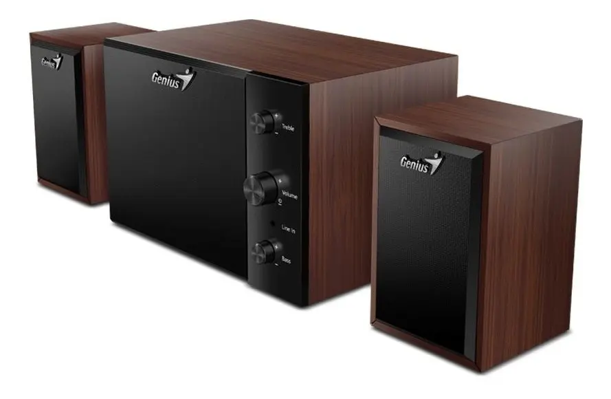 Parlante Genius Sw-2.1 350 Madera