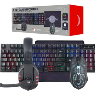 Kit Gamer X-Lizzard XZZ-CO-02 Mouse 4D 1600dpi Teclado RGB Auriculares