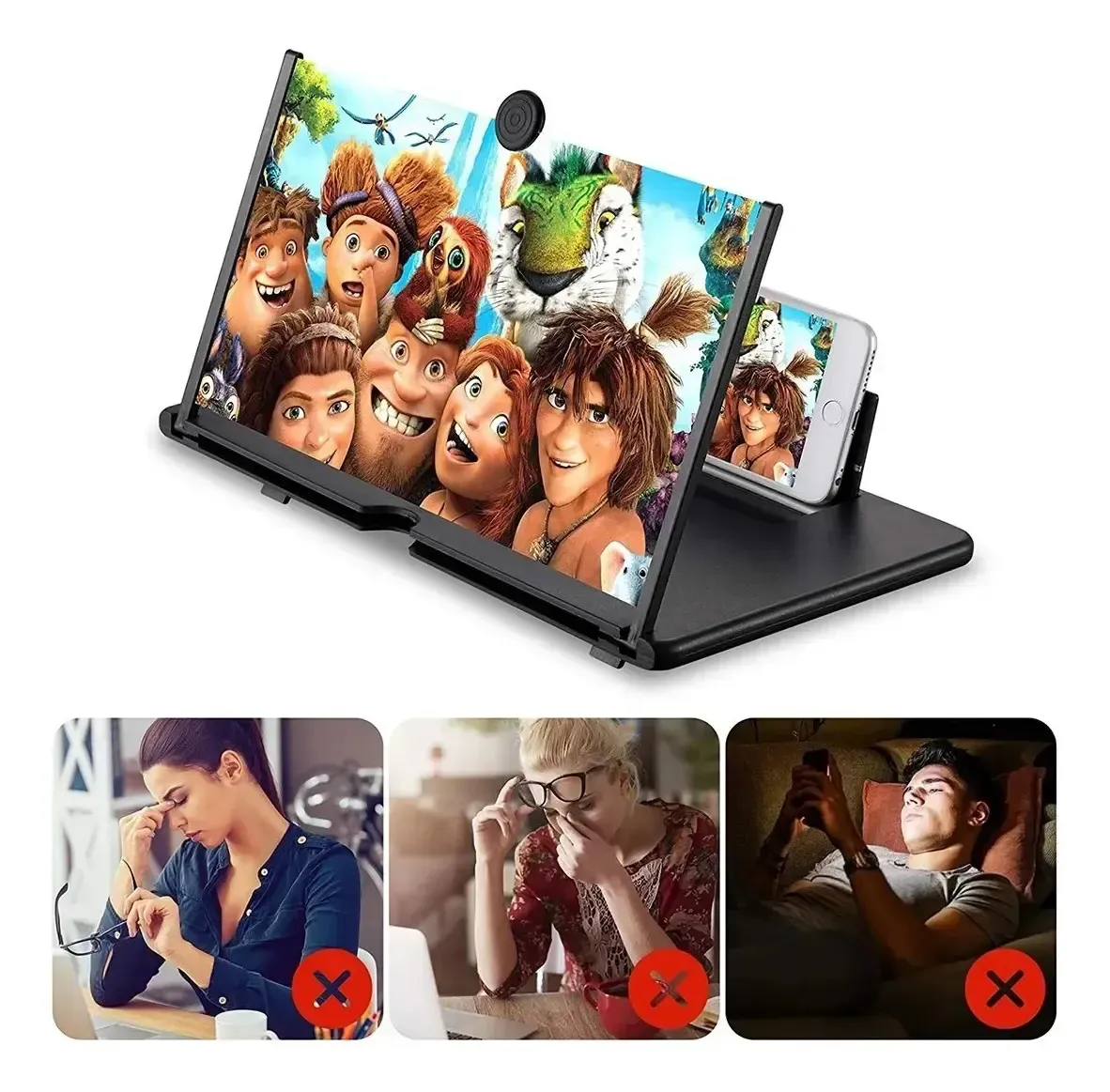 Focus Pro Pantalla Amplificadora 3D Carolinas Home Soporte Celular Plegable 9″ - Imagen 5