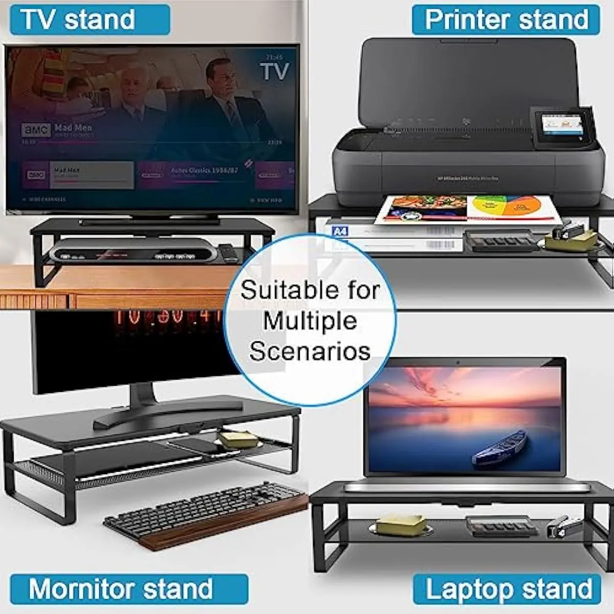 1pc Soporte para Monitor de Madera Reciclada