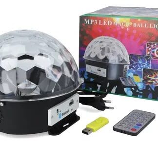 Media esfera con luces led y con parlante
