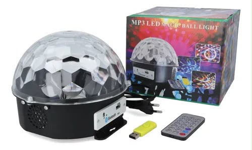 Media esfera con luces led y con parlante