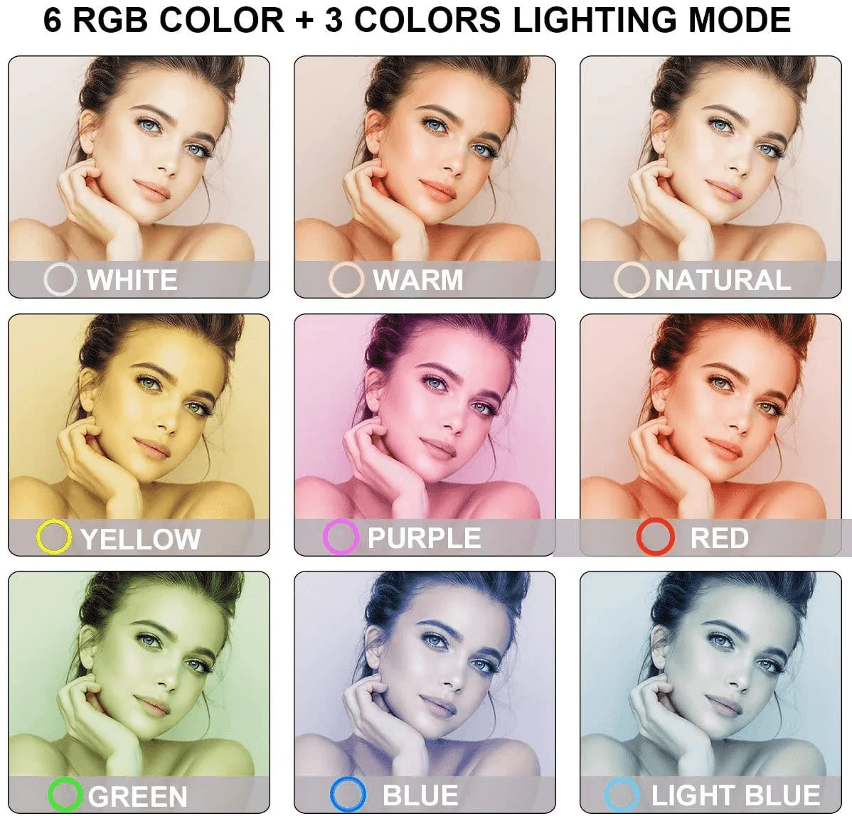 MJ-26 RGB LED Soft Ring Light With Stand-Selfie Light - Imagen 4