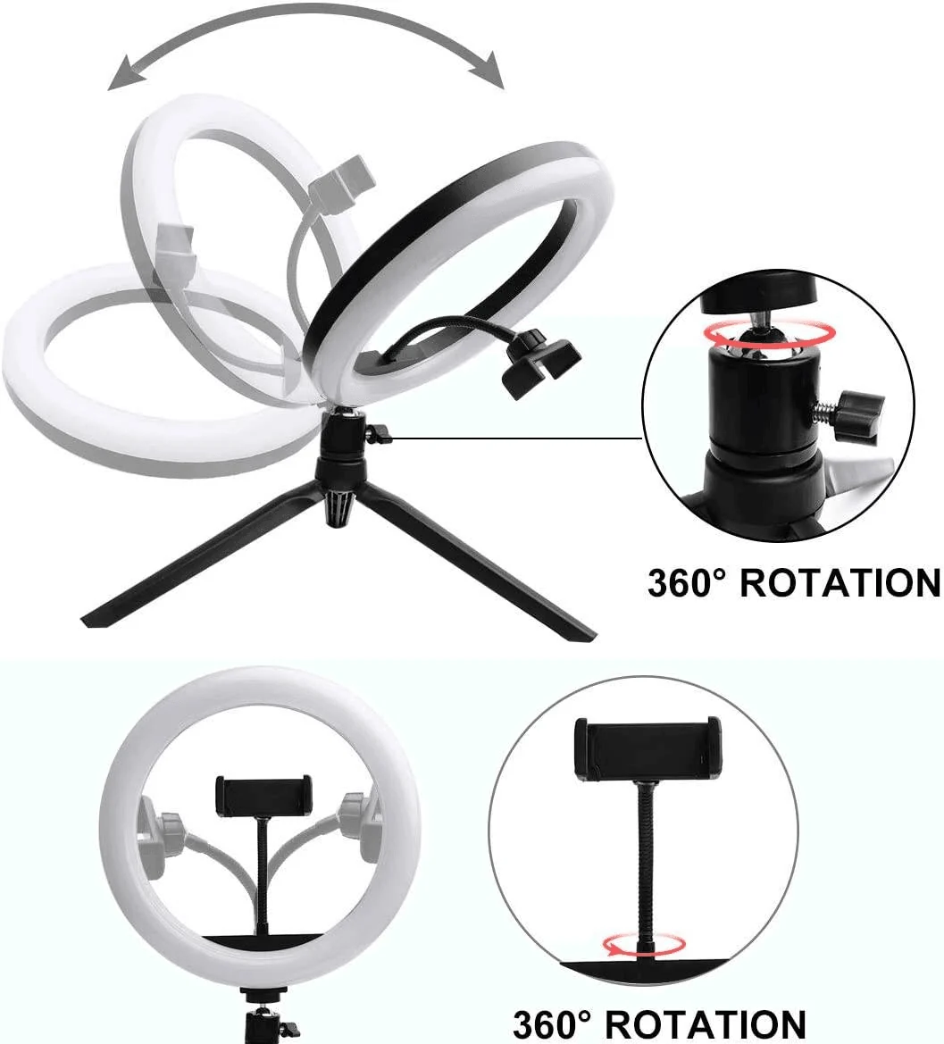 MJ-26 RGB LED Soft Ring Light With Stand-Selfie Light - Imagen 7