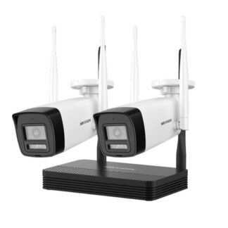 Kit de Vigilancia Wi-Fi Hikvision 2MP 2 Cámaras Bullet Inalámbrico con audio integrado