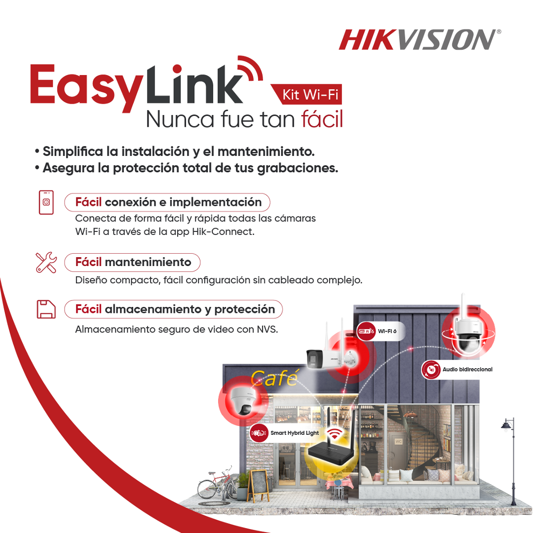 Kit de Vigilancia Wi-Fi Hikvision 2MP 2 Cámaras Bullet Inalámbrico con audio integrado - Imagen 3
