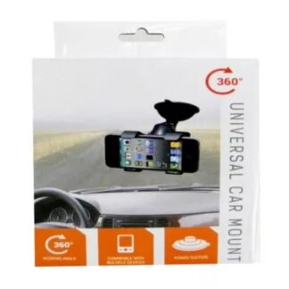 soporte universal para celular de auto con ventosa y rotación de 360°